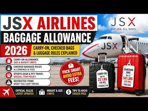 JSX Airlines Baggage Allowance 2026 | Carry-On, Checked Bags & Luggage Rules Explained