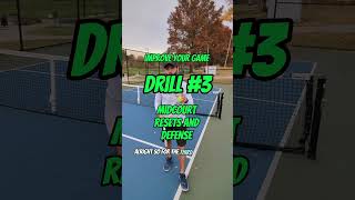 Pickleball Drill #3.  Mid-court resets and defense