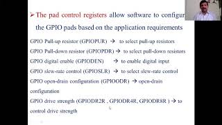 GENERAL PURPOSE INPUT OUTPUTS, PULL UP & PULL DOWN REGISTERS, MEMORY MAPPED PERIPHERALS