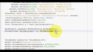 How to Display Bar ,Line Values in JFreeChart