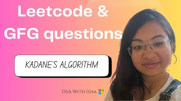 Leetcode & GFG Question for Kadane