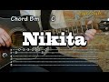 Nikita - instrumental cover, Tab and Chords, como tocar, レッスン