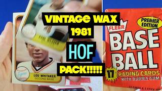 $5 Vintage Wax Pack 1981 Fleer HOF Hits Baseball Cards Unopened Sealed #baseballcards