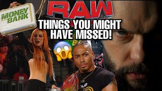 THINGS YOU MIGHT HAVE MISSED WWE RAW CARMELO HAYES ON RAW BECKY LYNCH HOLDS MONEY IN THE BANK