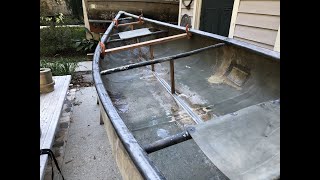 Fiberglass canoe repair and restoration.