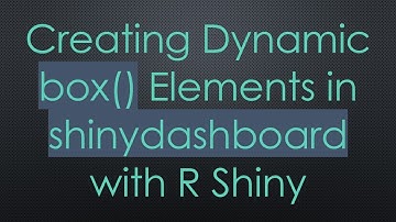 Creating Dynamic box() Elements in shinydashboard with R Shiny