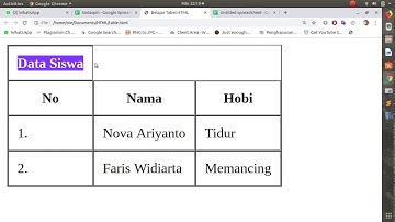 Belajar Html : Tabel Merge