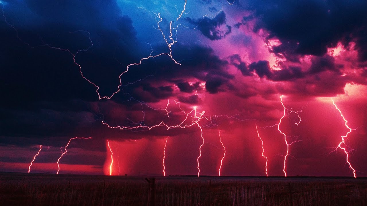 Thunderstorm Rmble Thunderstorm Sounds with Relaxing Rain, Lightning Strikes and Strong ...