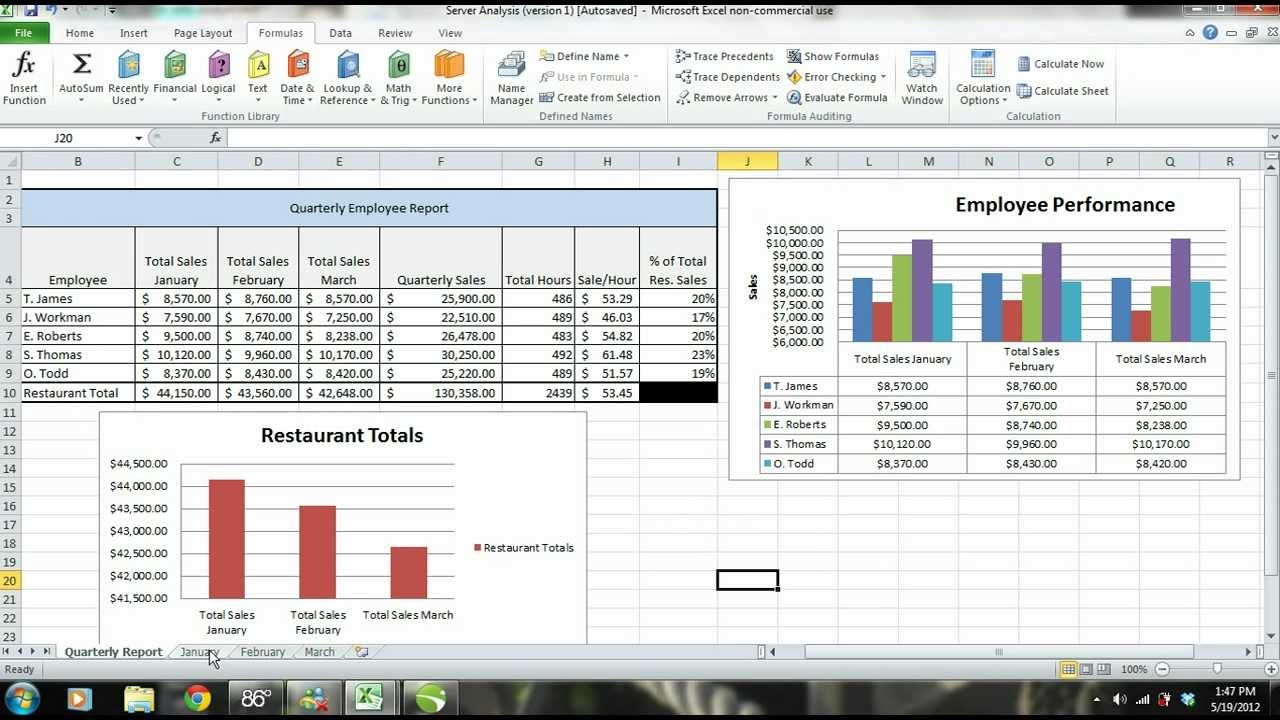 Employee Performance Chart Excel