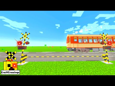 【 ふみきり 電車 アニメ】マイクラ 踏切 Minecraft railway level Railroad crossing trains まとめ013