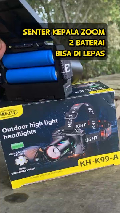 SENTER KEPALA ZOOM TERANG BATERAI BISA DI LEPAS