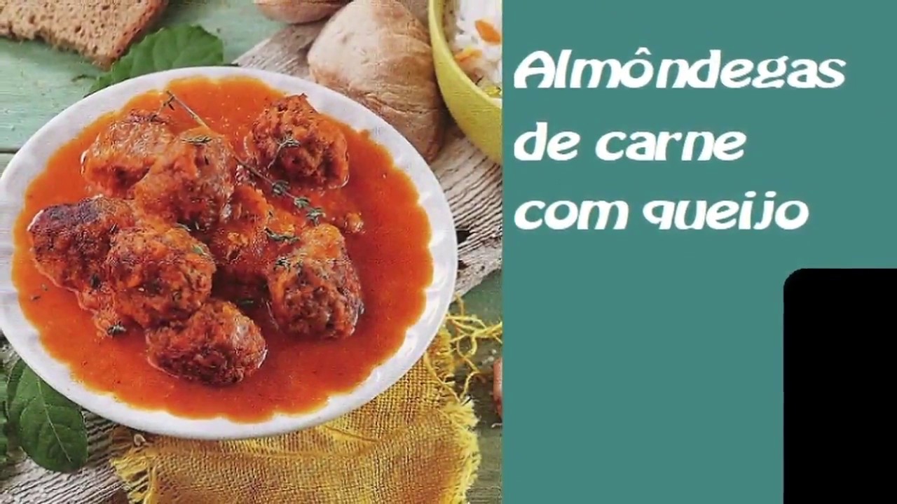 RECEITA DE ALMÔNDEGAS DE CARNE COM QUEIJO