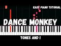 Tones And I Dance Monkey Easy Piano Tutorial 