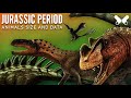 Jurassic period animals size comparison and data paleoart