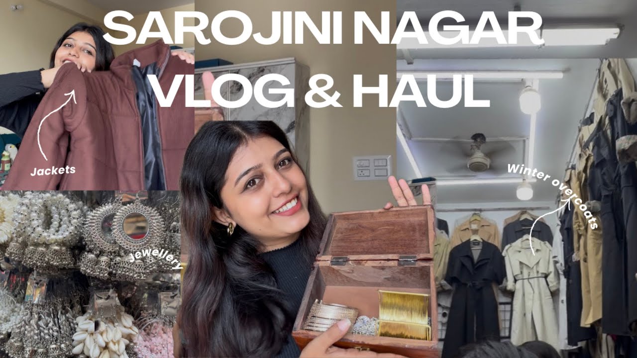 Sarojini Nagar Winter vlog & haul ❄️🛍️| Trendy Winter Wear Under ₹500💸|Delhi street shopping 