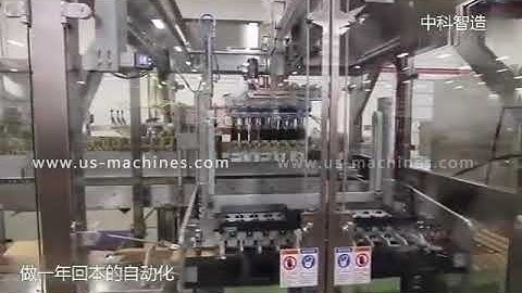 Automatic red bubble wine glass bottle robbot hand inserting cartoning sealing machine