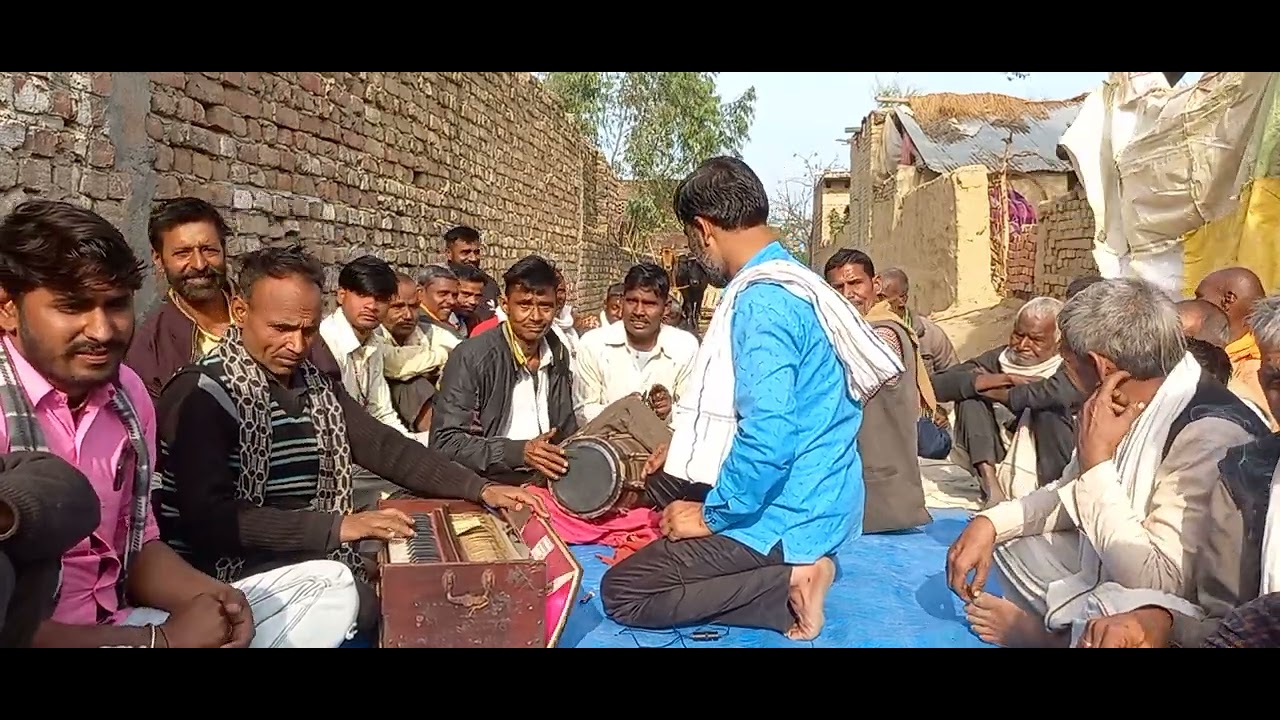 लव कुश और अंगद का युद्ध श्यामवीर यादव ने सुनाया भजन हनुमान मंदिर जाखिया