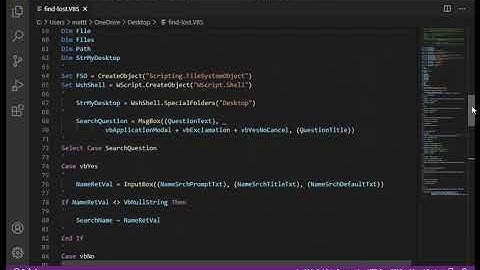 VBScript Find Any File in Any Directory on Any Drive