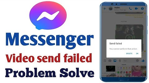 Messenger video send failed problem | messenger video not send problem solve ! in Hindi