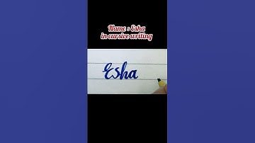 Esha in cursive writing 😱#Cursive #Calligraphy #Handwriting #shorts#viral