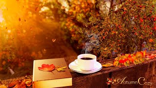 Serene Autumn Morning Ambience: Coffee Pouring, Leaves Falling, Cozy Nature Sounds, Pages Turning