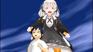 MMD giantess 巨大娘  あかりちゃんが小人を追いかけ回すよ　１話