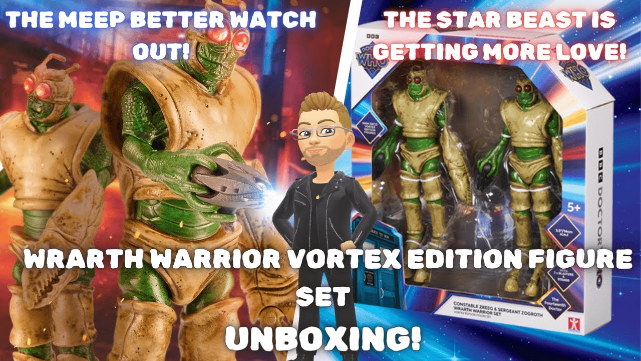 Vortex Master Figure Doctor Who Wrarth Warrior Vortex Edition Figure Set Unboxing & Review ...