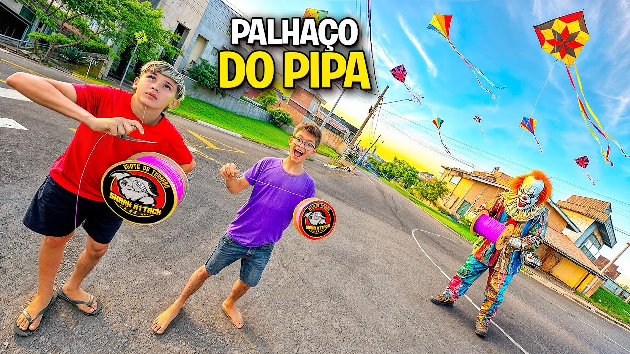 soltou PIPA com essa LINHA e pegou o PALHACO na MAO