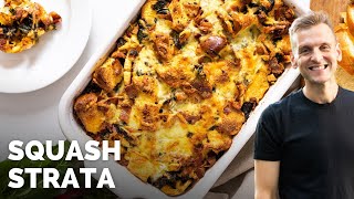 Swiss Chard Squash Strata Egg Casserole