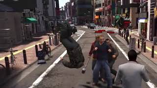 Kiryu hits a man so hard otherworldly spirits battle for his soul