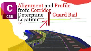 Alignment and profile from corridors used to determine location of Guard rail