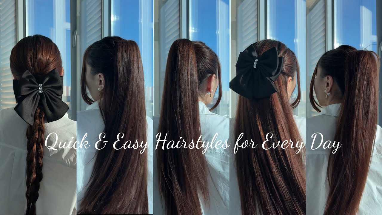 Quick & Easy Hairstyles for Every Day 🙆🏻‍♀️ Күнделікті оңай жасалатын шаш үлгілері❤️