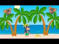 Benny Mole em Português Brasil - Macacos Jogando Bananas Desenho Infantil