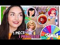 Challenge  1 pice  1 princesse  sims 4