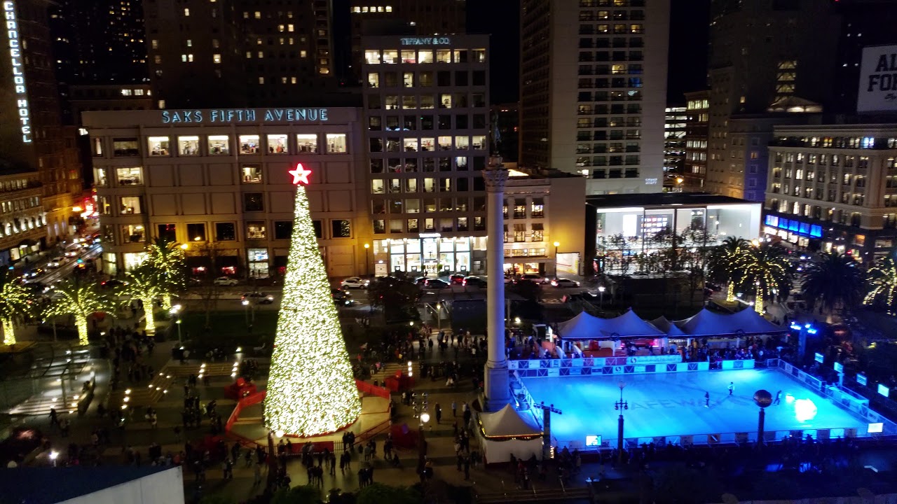 View of Union Square from the Macy's building in San Francisco