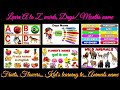 A to z words l days name l months name l colors name l fruits name l Animals and flowers name l