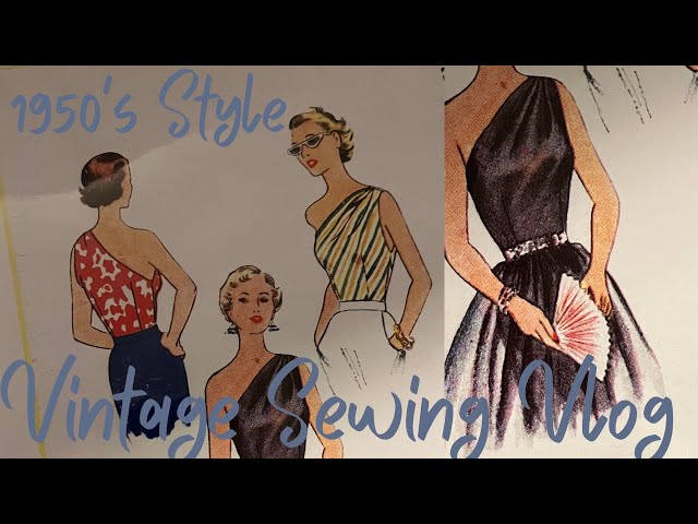 Sewing A 1950s Vintage Skirt & Sewing A Vintage top: Using Authentic  Vintage Fabric. 