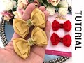 🎀 Par de laço Natalino - fita n 5 - PAP - DIY Ribbon Bow Hair