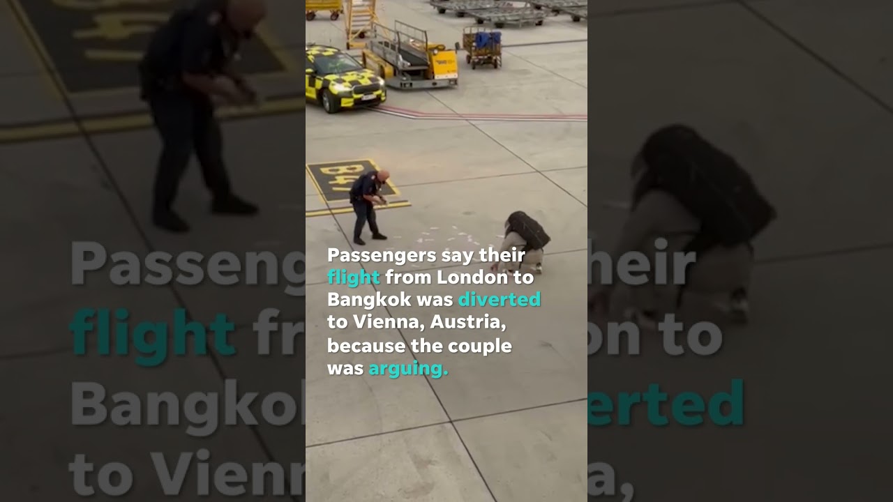 Watch: Woman throws over ,000 on tarmac after argument diverts plane #Shorts