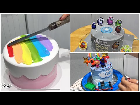 Video Rain bow cake, amongus cake, paw patrol cake | làm... - youtube