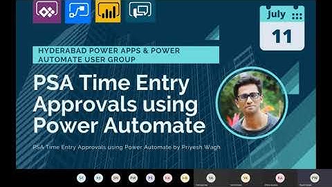 PSA Time Entry Approvals using Power Automate by Priyesh Wagh at Hyd Power Apps & Power Automate UG
