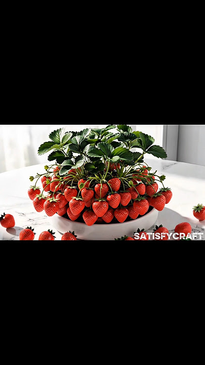 ASMR Strawberry Explosion 🍓 : Water Drop Grows Giant Strawberries in 8 Seconds