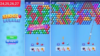 24,25,26,27, "Classical bubble shooter" Mobile game gameplay, Android game  gameplay. screenshot 1