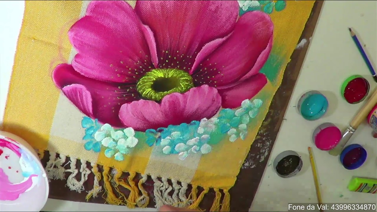 Como pintar papoulas rosa