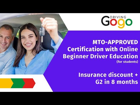 GoGo Driving - MTO Approved Certification with Online Beginner Driver (BDE) Education Course