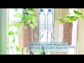 DIY Waste plastic bottles into useful hanging jute planter/pots / Bottle craft ideas /Hanging garden