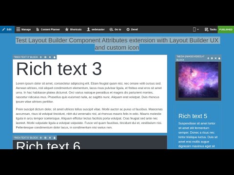 Test Layout Builder Component Attributes integration with Varbase Layout Builder UX and custom icon