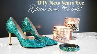 DIY Glitter Heels & Belt