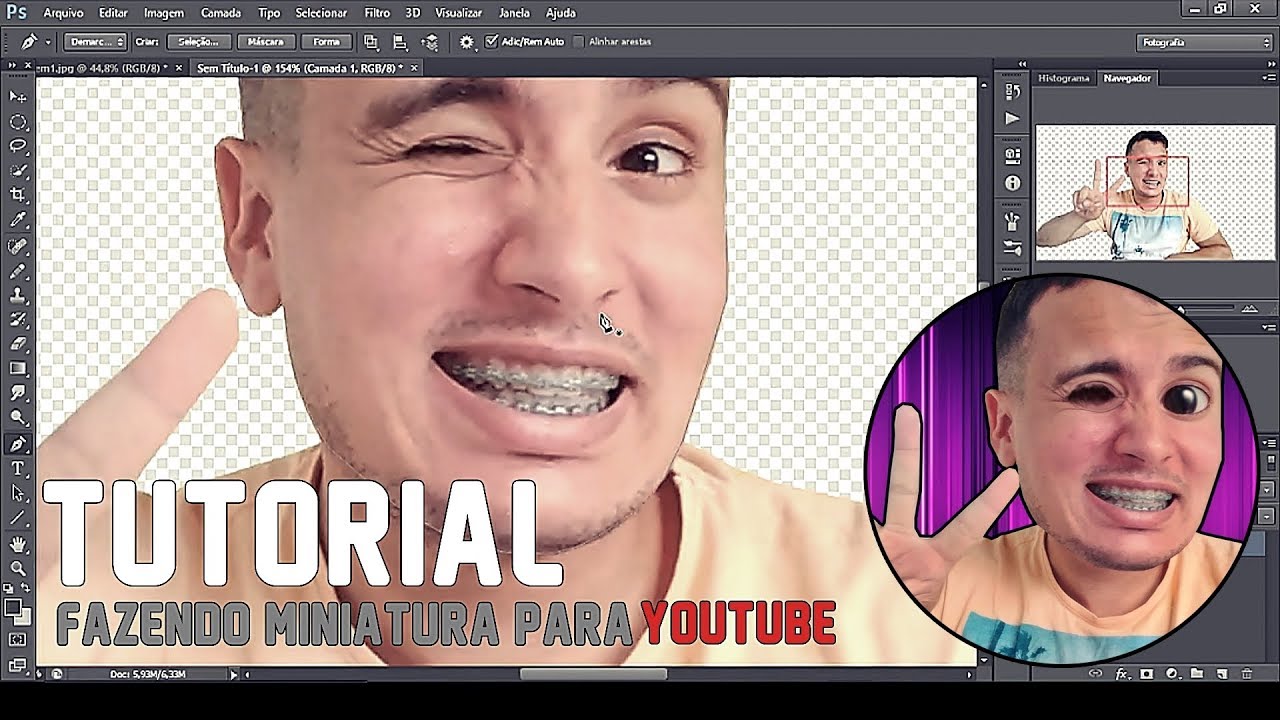 COMO FAZER MINIATURA DO YOUTUBE "PERSONALIZADA" - TUTORIAL - YouTube