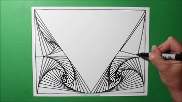 Daily Line Illusion #280 / Cosmic Wormholes 3D Pattern / Satisfying Spiral Drawing / Art Therapy